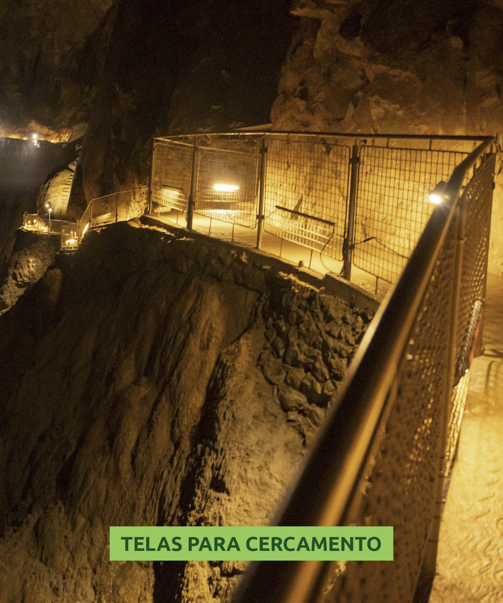 telas para cercamento em minas subterrâneas