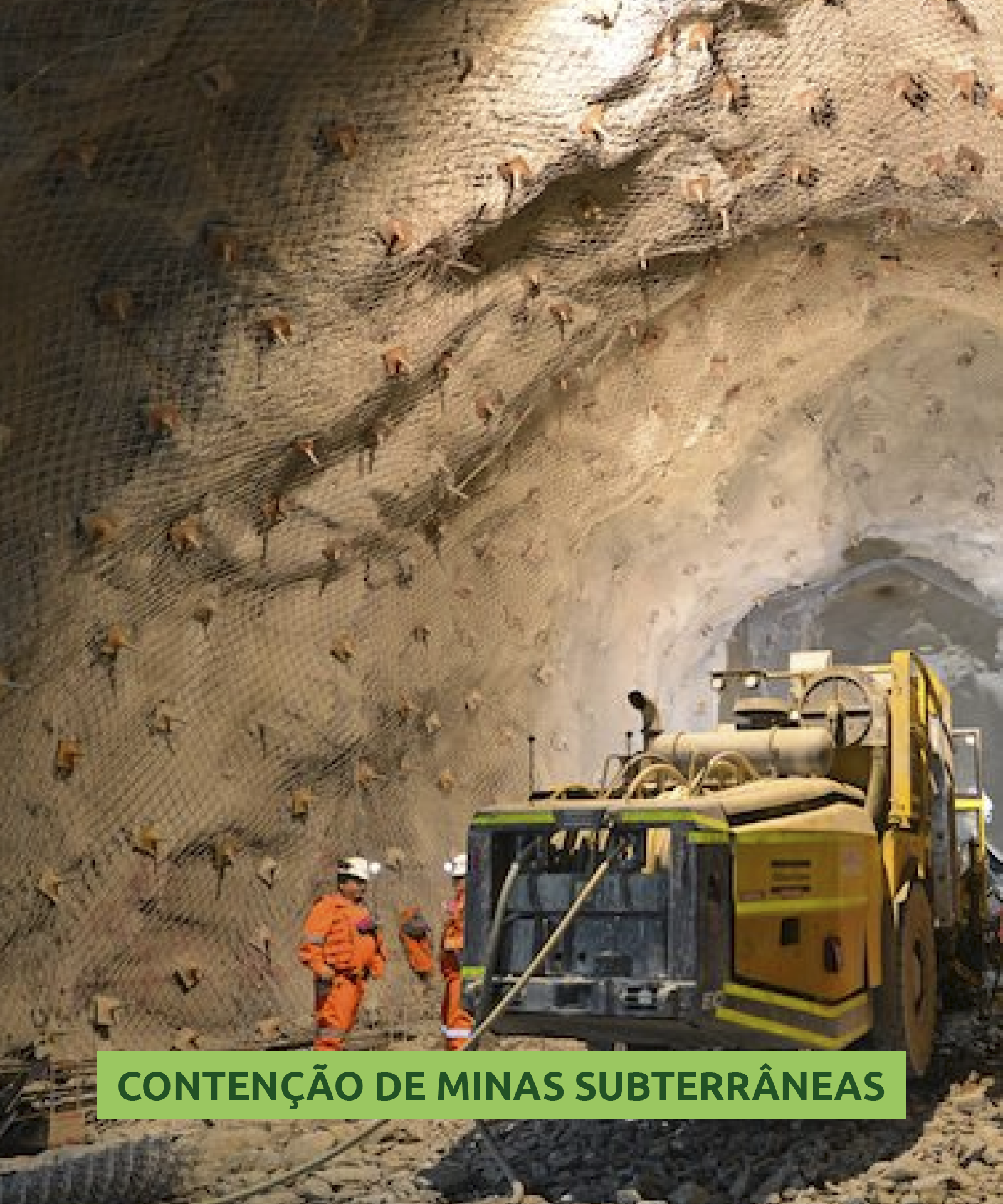 contenção de minas subterrâneas com tela soldada